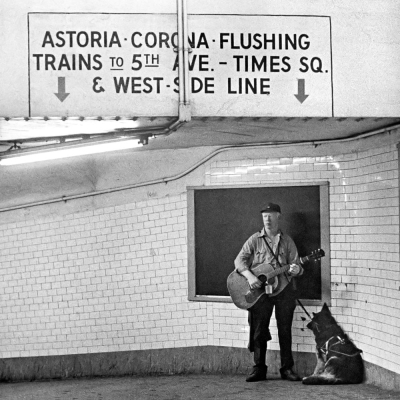 Blind Subway Guitarist with Dog