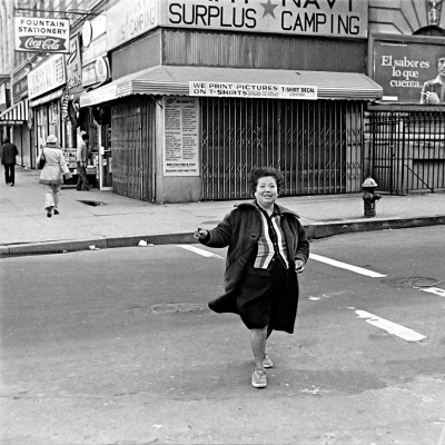 Woman Crossing 96th Street